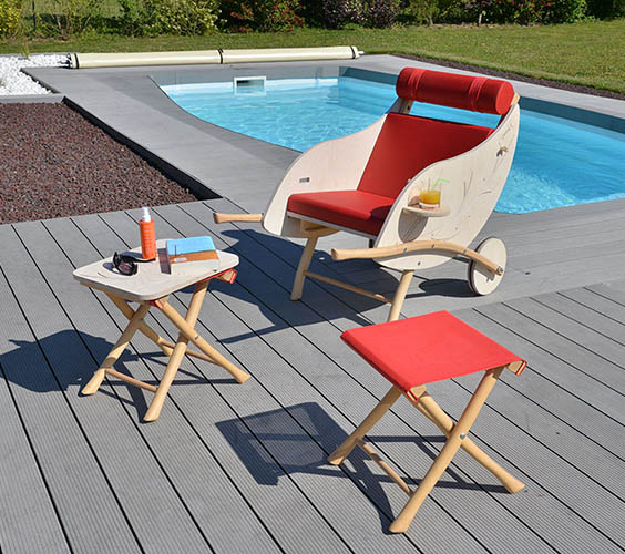 brouette feuille terrasse piscine garden k