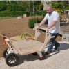 BIVOX-CHARIOT EN BOIS-BROUETTE EN BOIS-GARDEN K-TRANSPORT CHARGES VOLUMINEUSES-PRATIQUE-CHARIOT TOUT TERRAIN