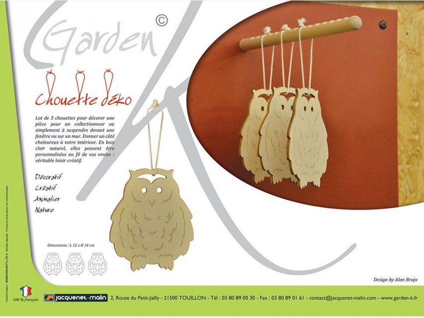 CHOUETTE DECO-GARDEN K-SUSPENSION-DECORATION-POULE-