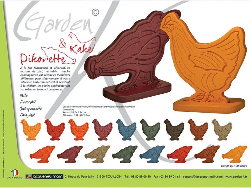 DESSOUS DE PLAT-POULE-GARDEN K-VALCHROMAT