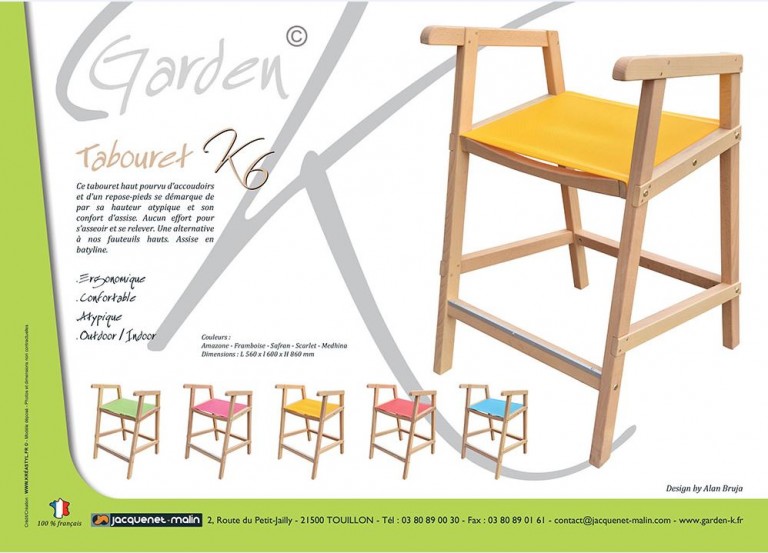 TABOURET HAUT-GARDEN K-BOIS-BATYLINE-CHAISE HAUTE