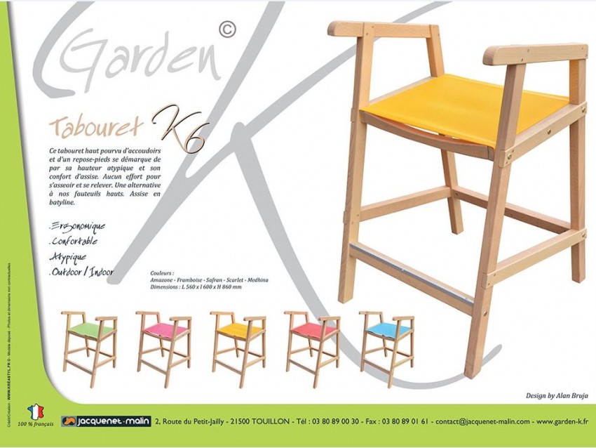 TABOURET HAUT-GARDEN K-BOIS-BATYLINE-CHAISE HAUTE