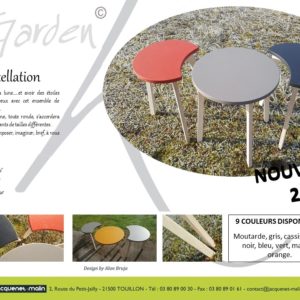 TABLES BASSES RONDES DESIGN-TABLE RONDE-TABLE DE SALON-LUNE-CROISSANTS DE LUNE-COMBINABLE-DESIGN-FRANCAIS-GARDEN K